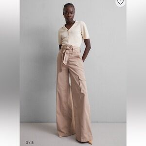 NWT $348 Veronica Beard Belisa Pant, Size VB 28, 98% Cotton, Color Mushroom